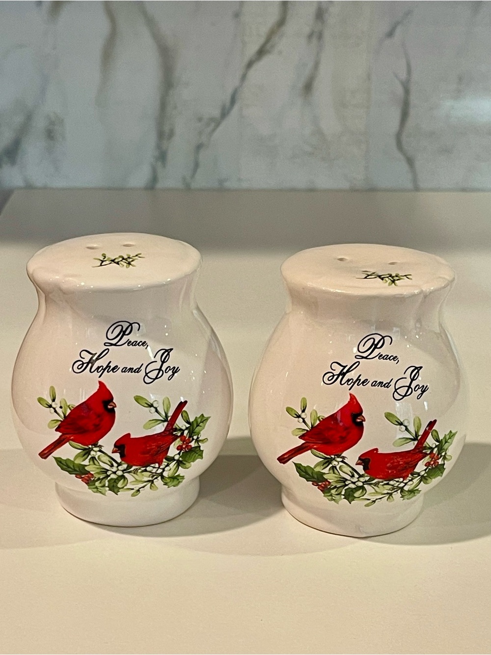 Salt and Pepper Red Cardinal Shakers